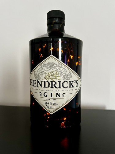 Hendrick gin bottle lamp - bottle,