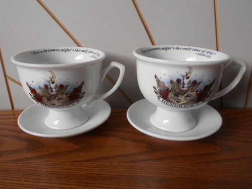 Owl cup saucer pair - &,