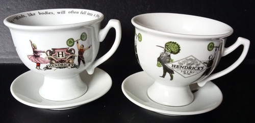 Hendricks gin china tea footed - hendricks,