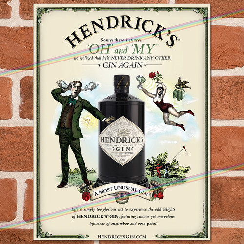 Hendricks gin metal signs - gin,