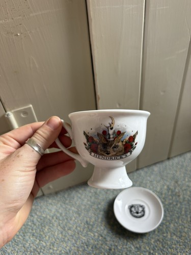 Hendricks gin tea cup with - hendricks,