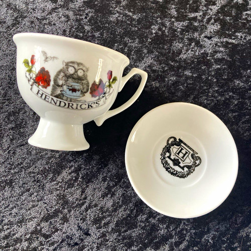 Hendrick gin ceramic tea cup - tea,